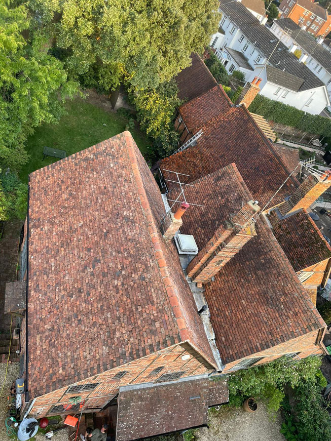 Listed building clay tile removal